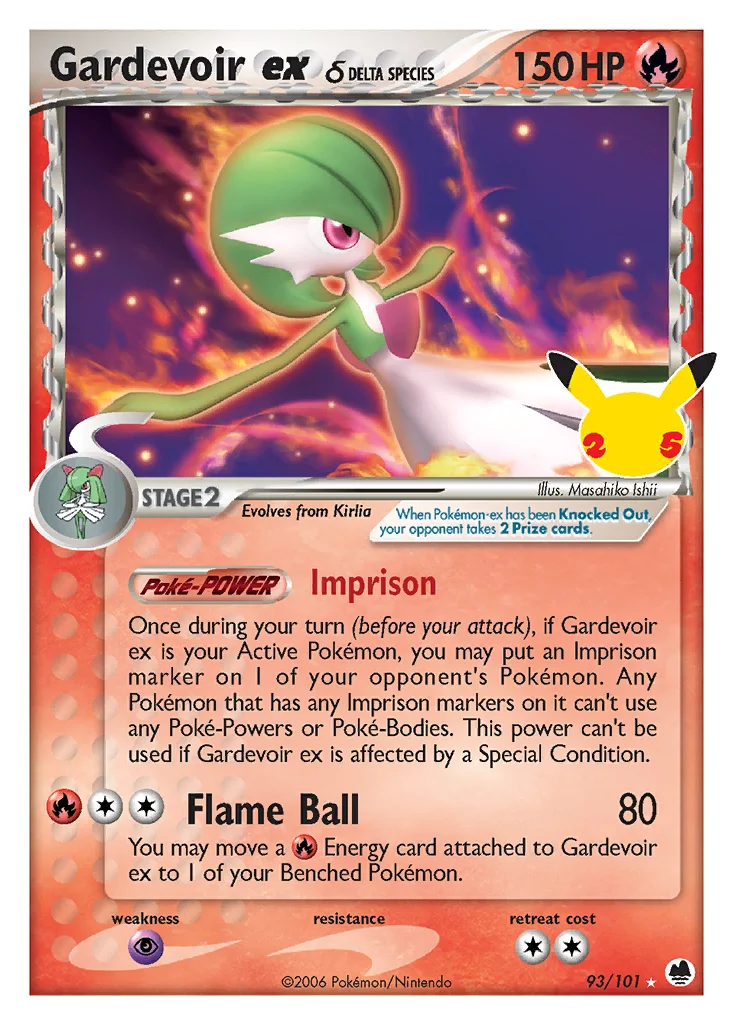 Carte Pokémon Gardevoir ex δ — Célébrations