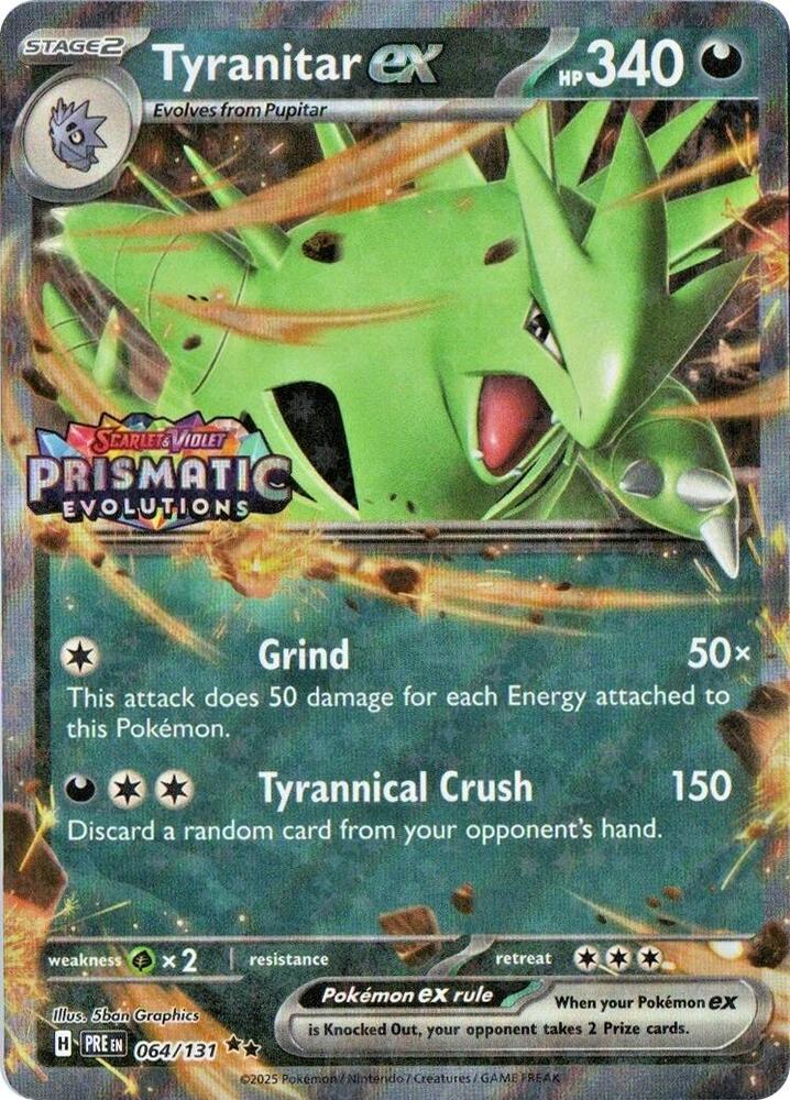 Carte Pokémon Tyranocif-ex — Évolutions Prismatiques