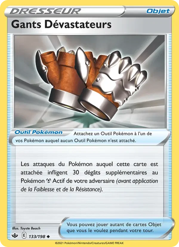 Carte Pokémon Gants Dévastateurs — Règne de Glace