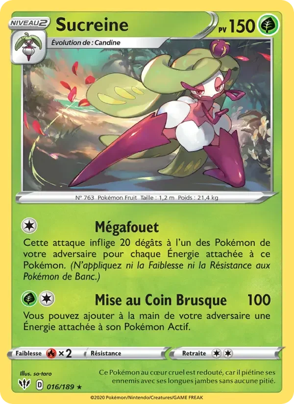 Carte Pokémon Sucreine — Ténèbres Embrasées