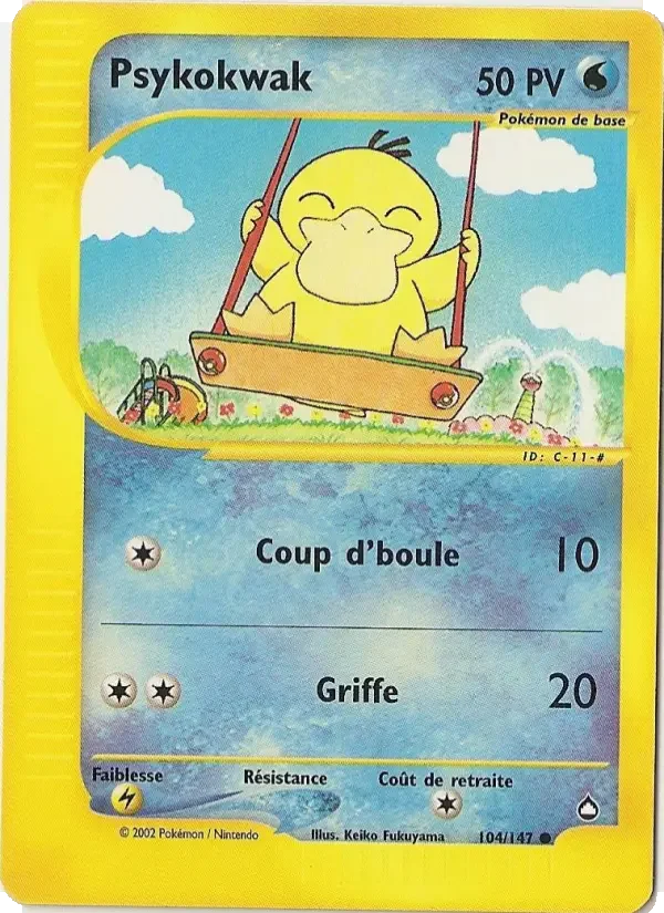 Carte Pokémon Psykokwak — Aquapolis
