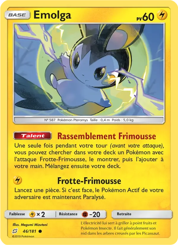 Carte Pokémon Emolga — Duo de Choc