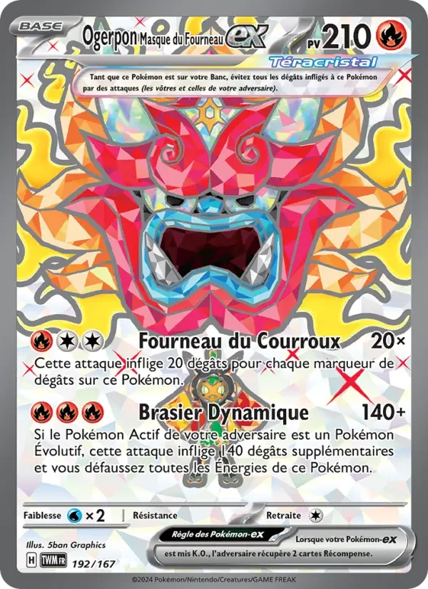 Carte Pokémon Ogerpon Masque du Fourneau-ex — Mascarade Crépusculaire
