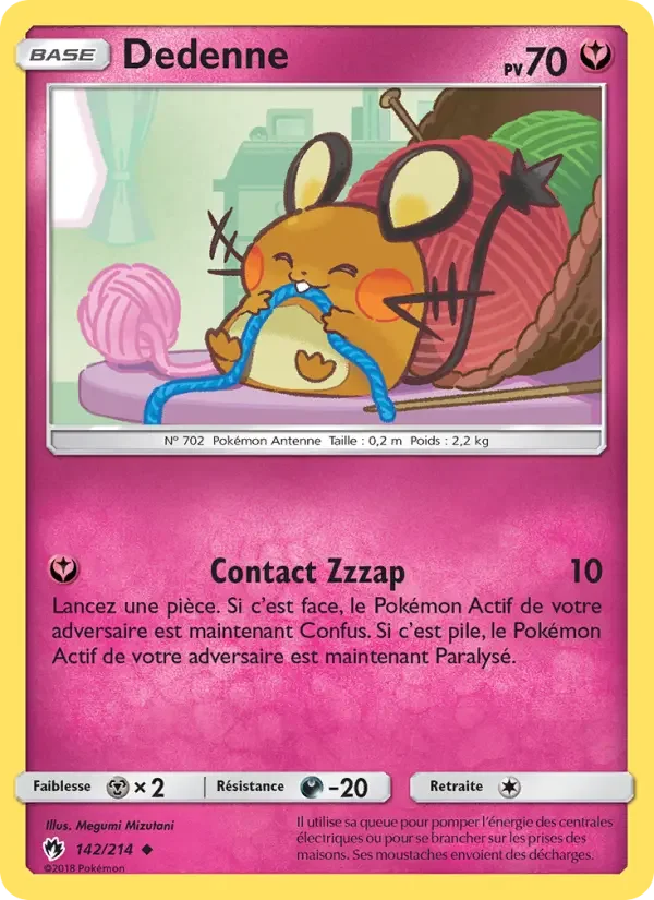 Carte Pokémon Dedenne — Tonnerre Perdu