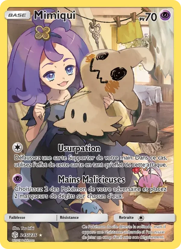 Carte Pokémon Mimiqui — Éclipse Cosmique