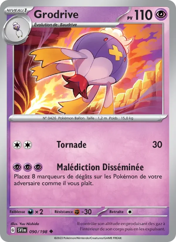 Carte Pokémon Grodrive — Écarlate et Violet