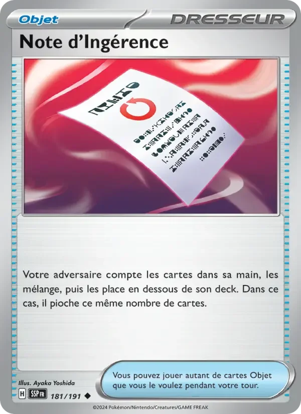 Carte Note d'Ingérence