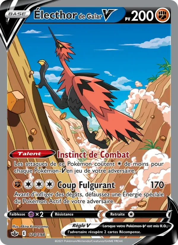 Carte Pokémon Électhor de Galar V — Règne de Glace