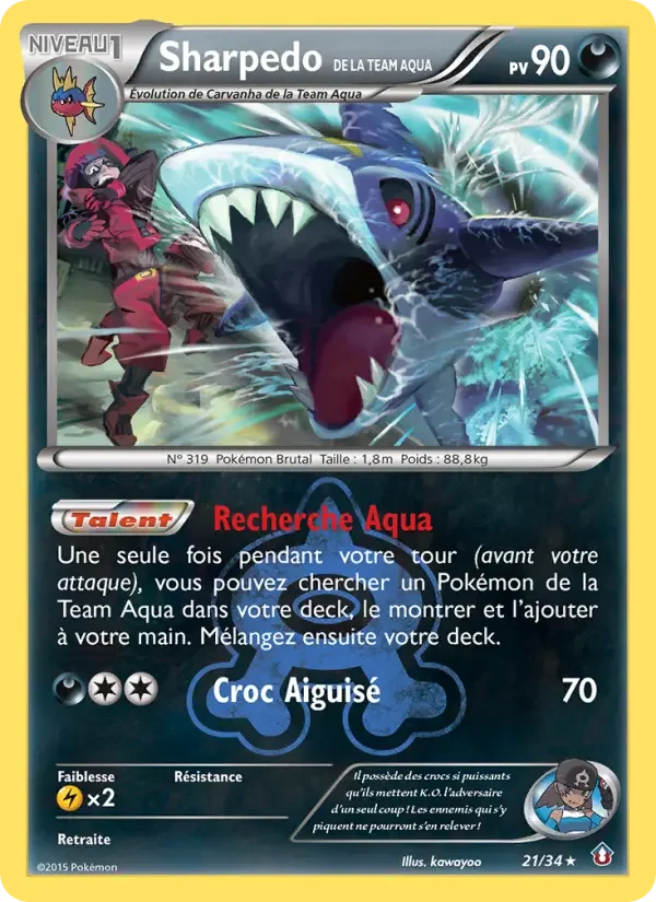 Carte Sharpedo de la Team Aqua