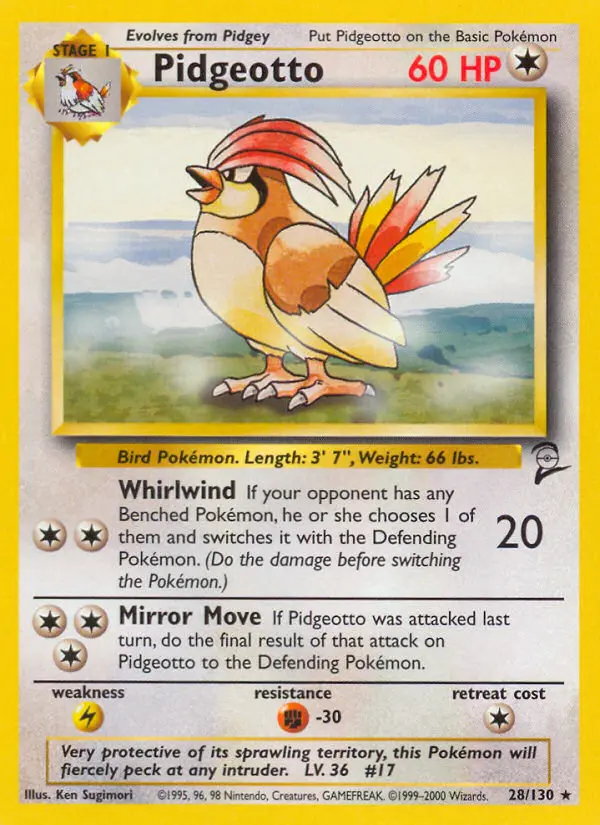 Carte Pokémon Roucoups — Base Set 2