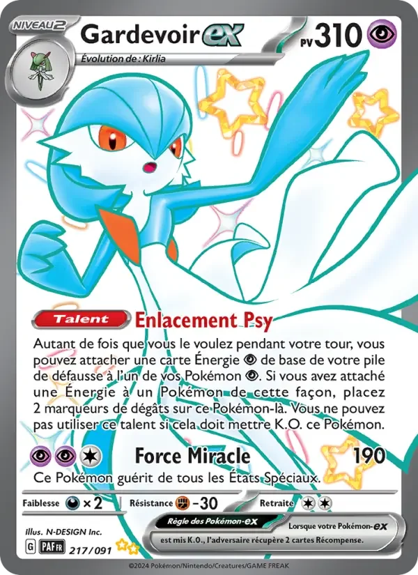 Carte Pokémon Gardevoir-ex — Destinées de Paldea