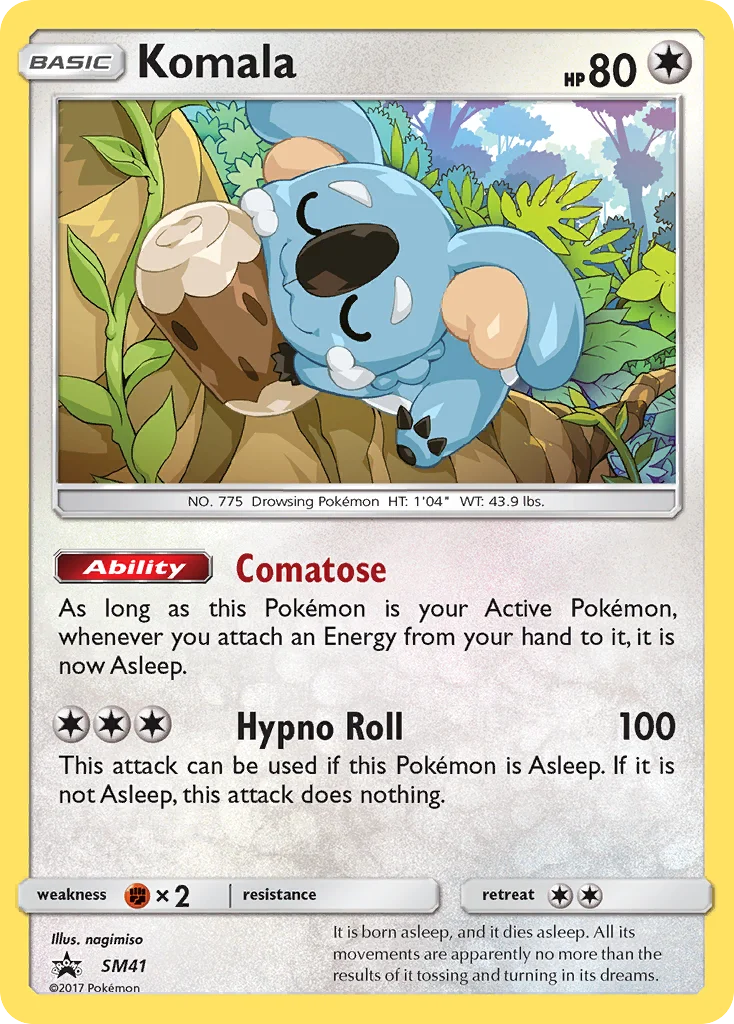 Carte Pokémon Komala — Promos Soleil et Lune