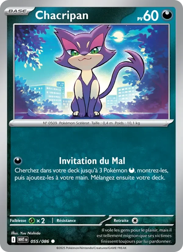 Carte Pokémon Chacripan — Flamme Blanche