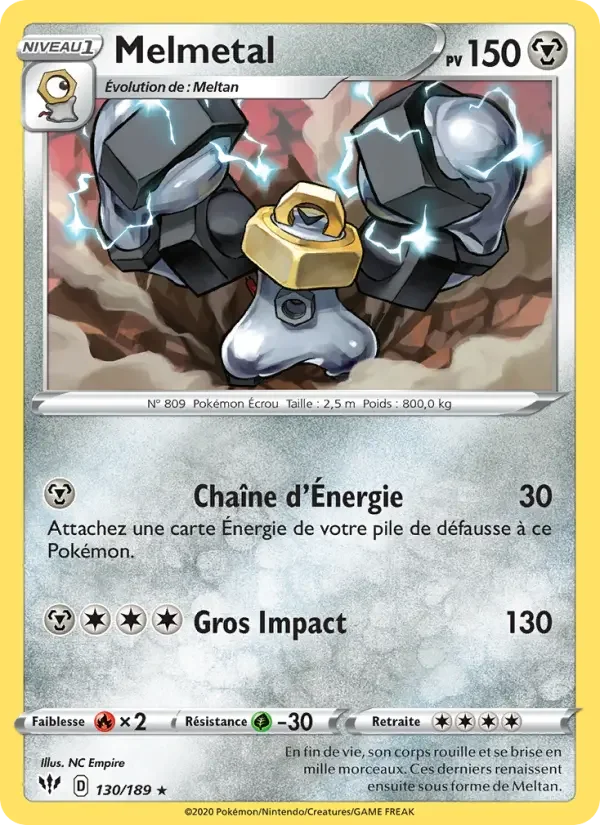 Carte Pokémon Melmetal — Ténèbres Embrasées
