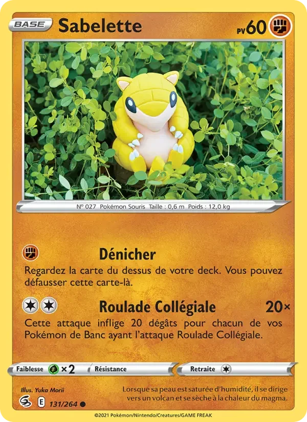 Carte Pokémon Sabelette — Poing de Fusion