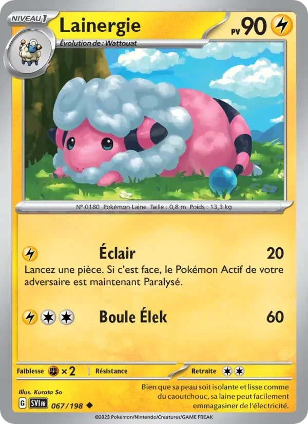 Carte Pokémon Lainergie — Écarlate et Violet