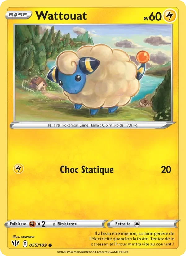 Carte Pokémon Wattouat — Ténèbres Embrasées