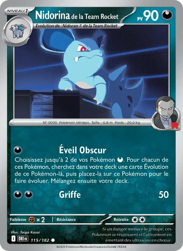 Carte Pokémon Nidorina de la Team Rocket — Rivalités Destinées
