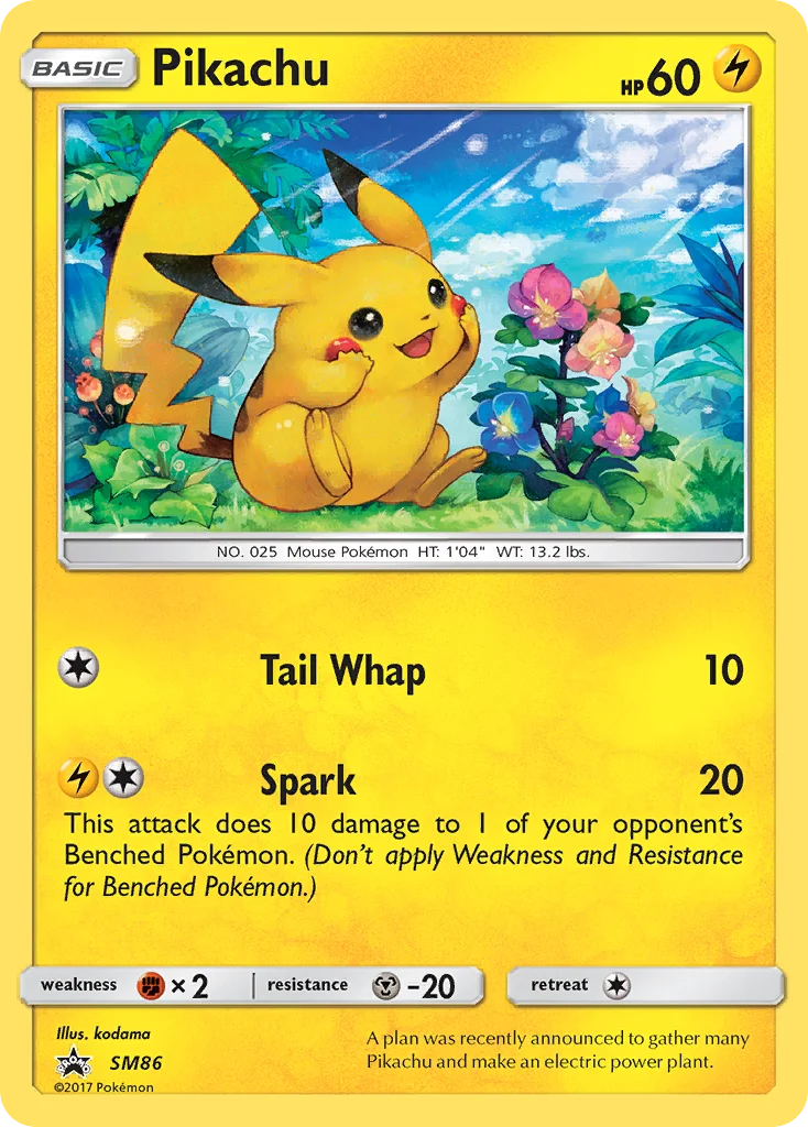 Carte Pokémon Pikachu — Promos Soleil et Lune