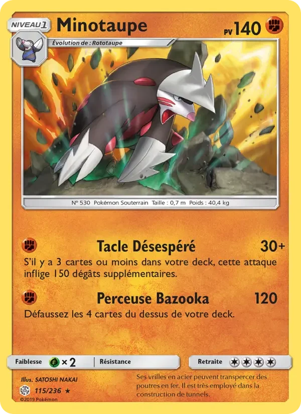 Carte Pokémon Minotaupe — Éclipse Cosmique