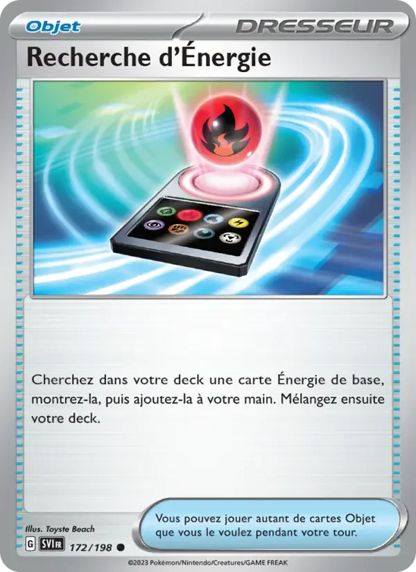 Carte Pokémon Recherche d'Énergie — Écarlate et Violet
