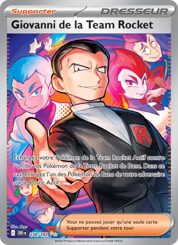 Carte Pokémon Giovanni de la Team Rocket — Rivalités Destinées