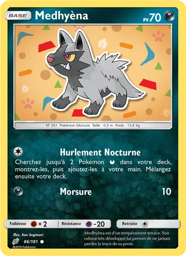 Carte Pokémon Medhyèna — Duo de Choc