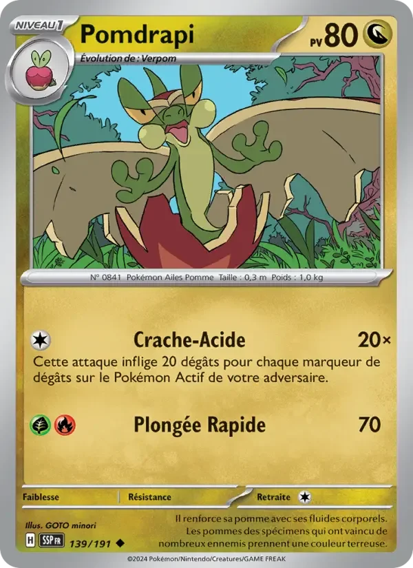 Carte Pokémon Pomdrapi — Étincelles Déferlantes