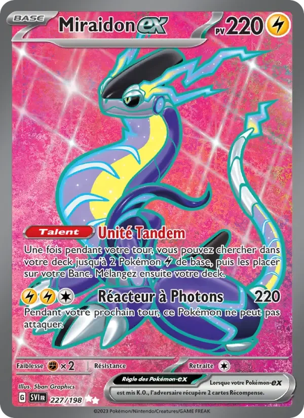Carte Pokémon Miraidon-ex — Écarlate et Violet