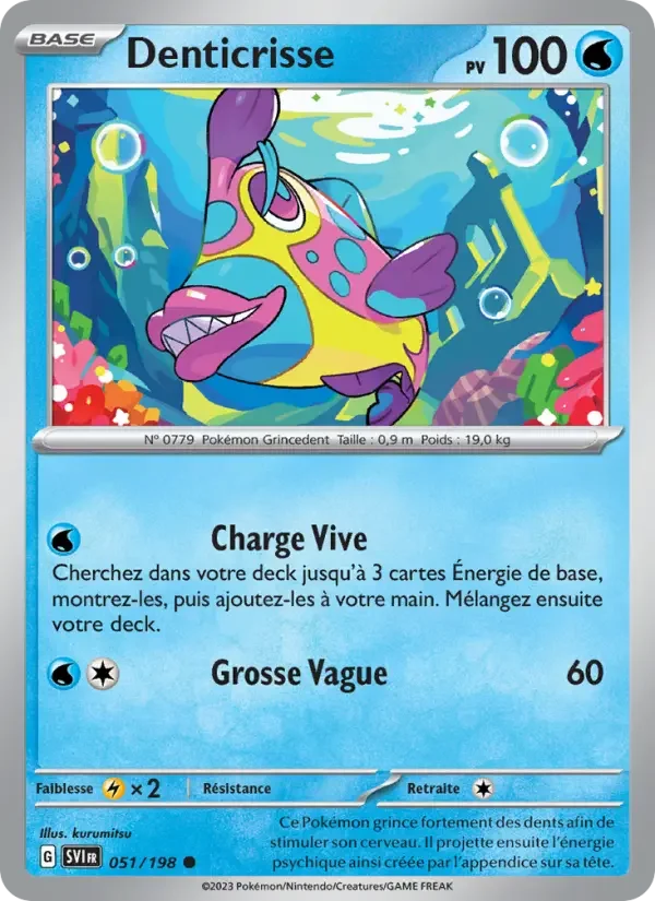 Carte Pokémon Denticrisse — Écarlate et Violet