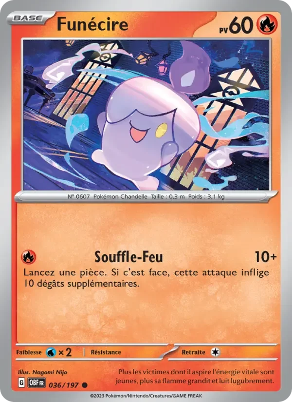 Carte Pokémon Funécire — Flammes Obsidiennes