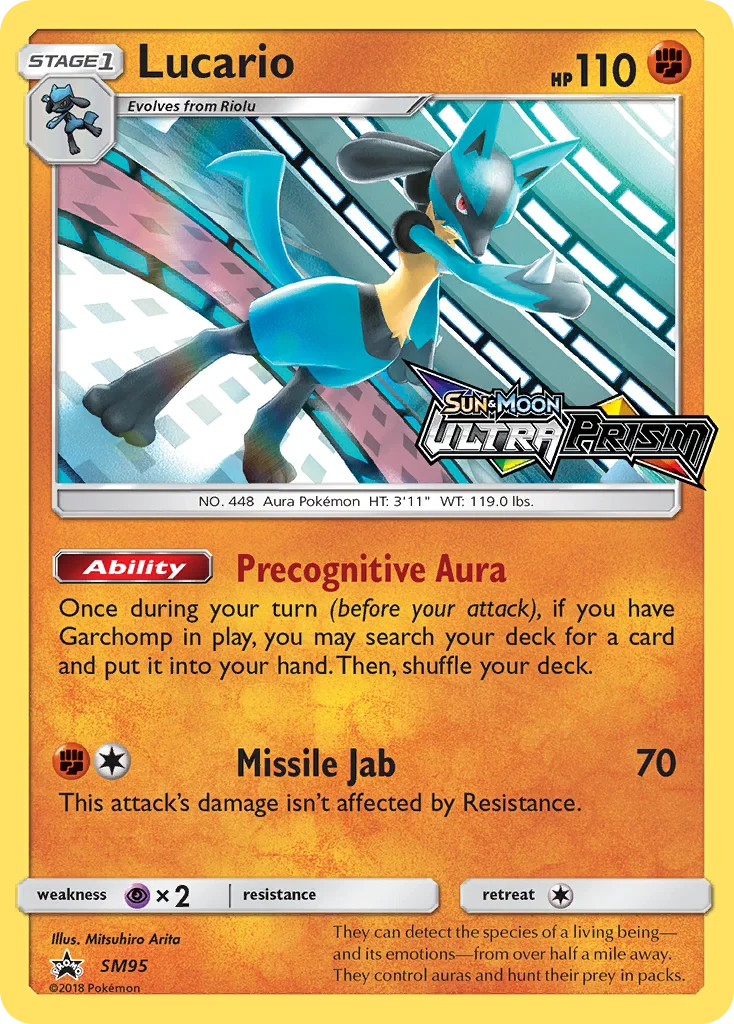 Carte Pokémon Lucario — Promos Soleil et Lune
