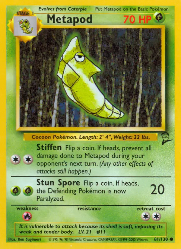 Carte Pokémon Chrysacier — Base Set 2