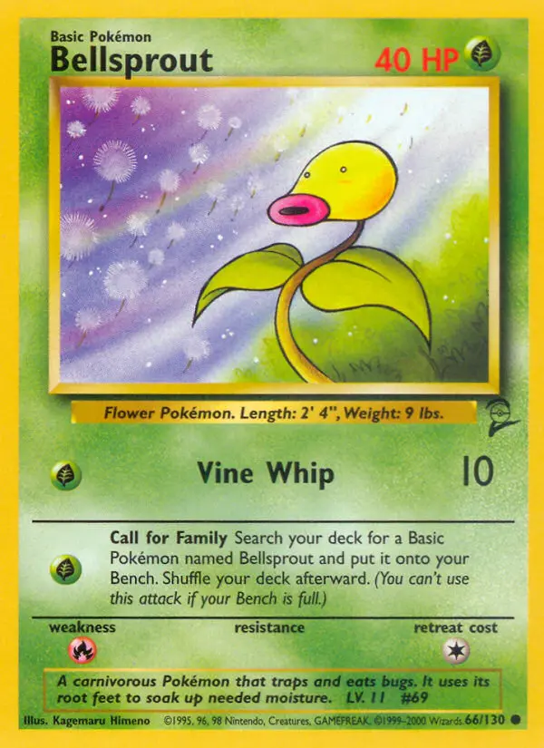 Carte Pokémon Chétiflor — Base Set 2