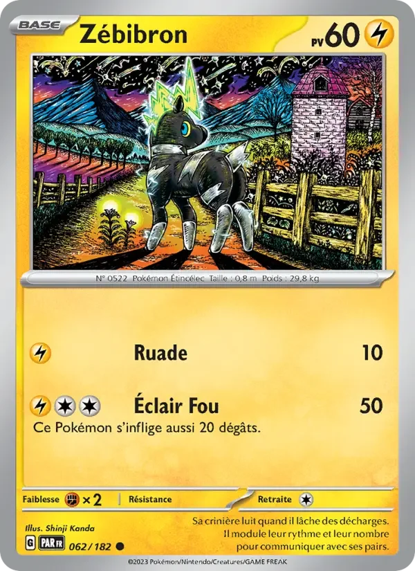 Carte Pokémon Zébibron — Faille Paradoxe