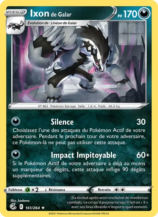 Carte Pokémon Ixon de Galar — Poing de Fusion