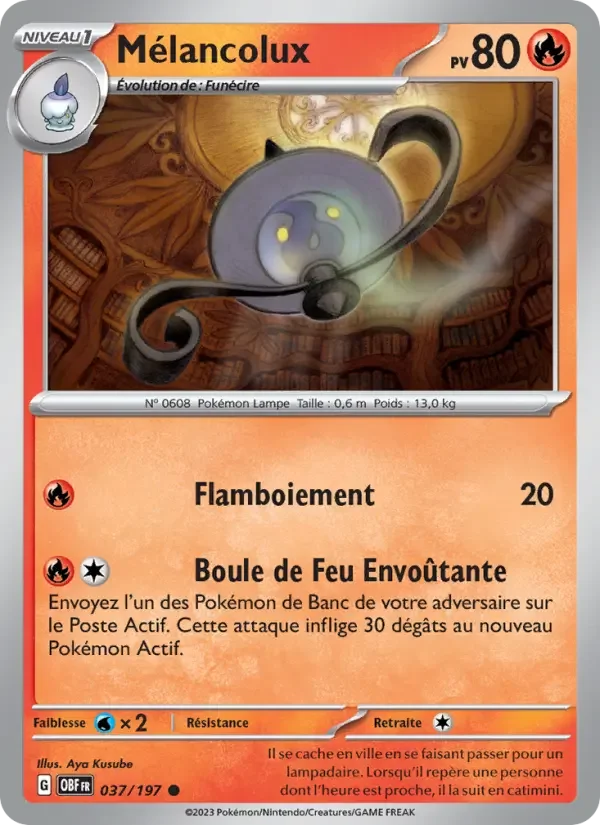 Carte Pokémon Mélancolux — Flammes Obsidiennes