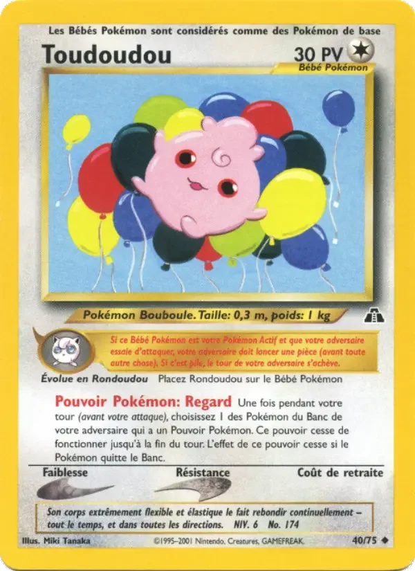 Carte Pokémon Toudoudou — Neo Discovery
