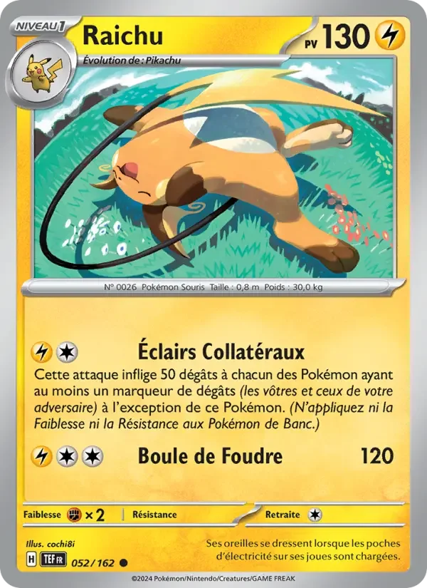 Carte Pokémon Raichu — Forces Temporelles
