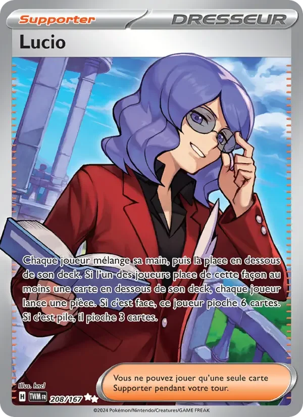 Carte Pokémon Lucio — Mascarade Crépusculaire