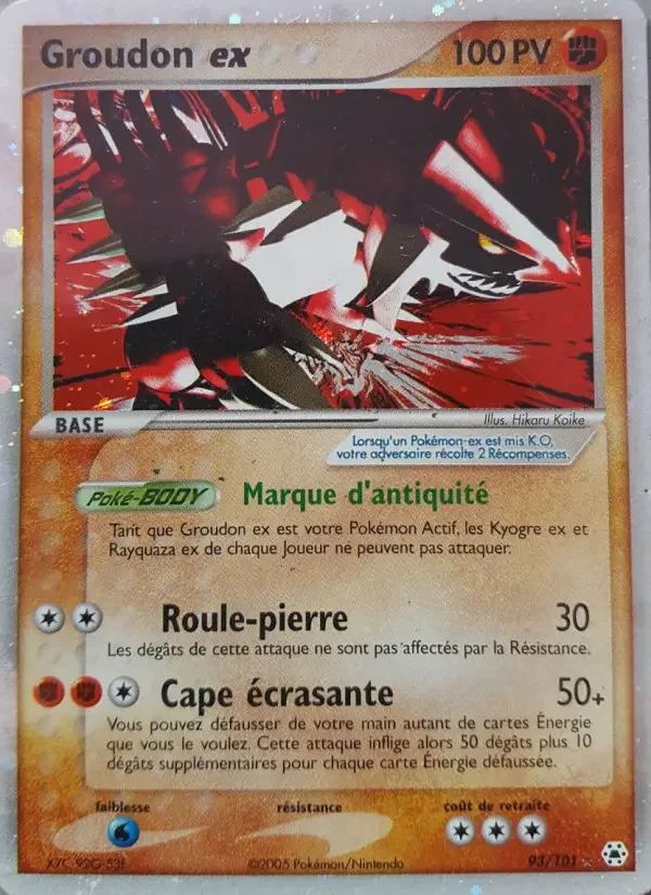 Carte Groudon ex