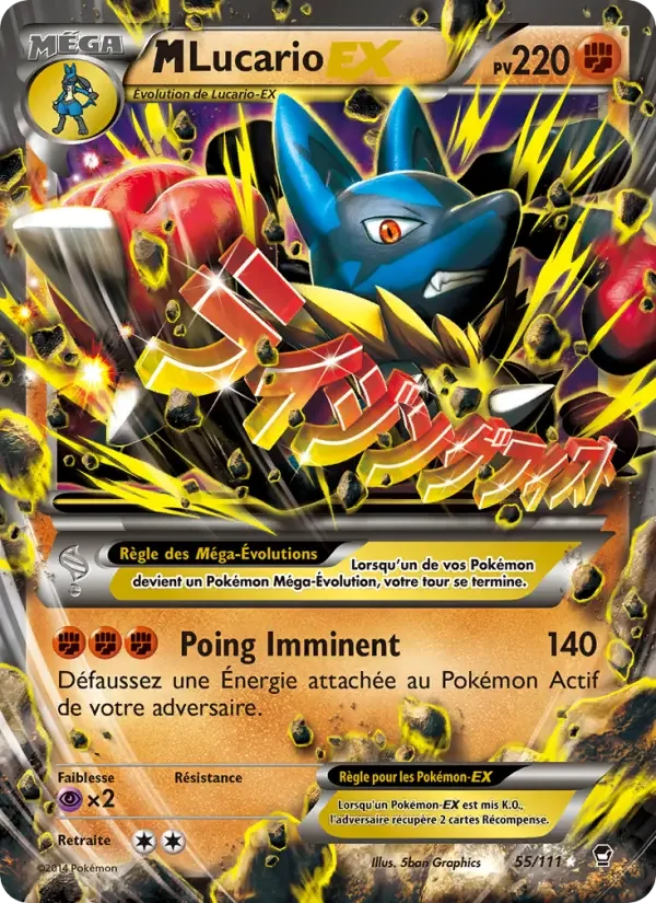 Carte Pokémon M-Lucario EX — Poings Furieux