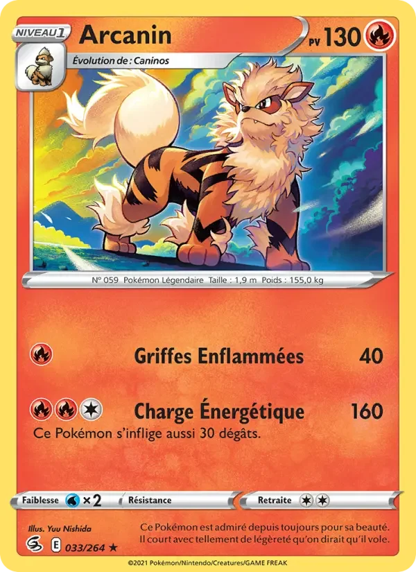 Carte Pokémon Arcanin — Poing de Fusion