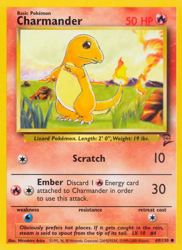 Carte Pokémon Salamèche — Base Set 2