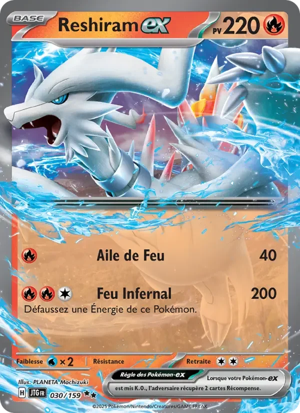 Carte Pokémon Reshiram-ex — Aventures Ensemble