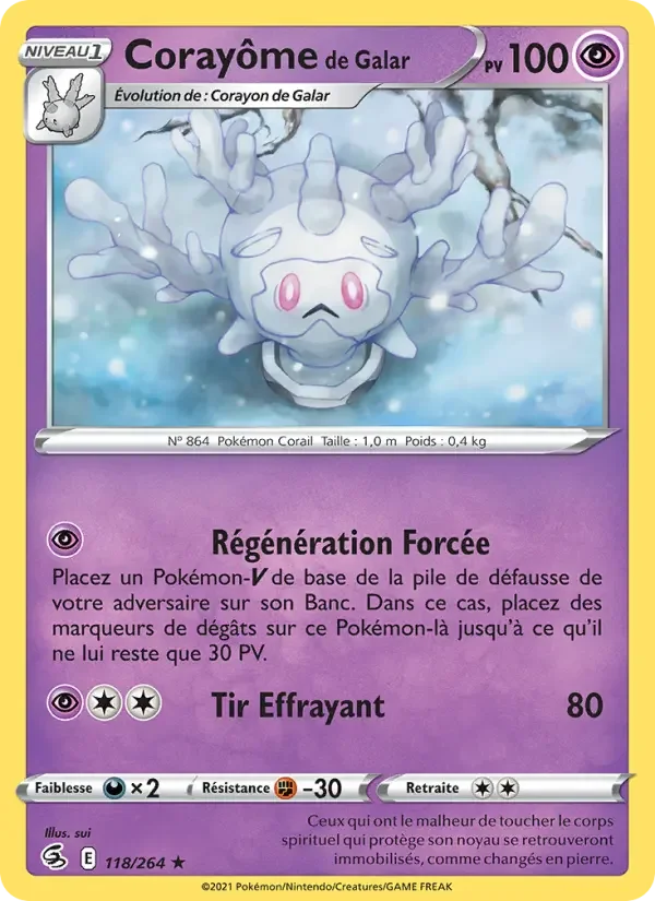 Carte Pokémon Corayôme de Galar — Poing de Fusion