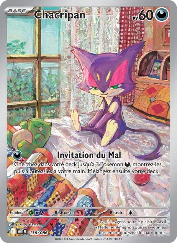 Carte Pokémon Chacripan — Flamme Blanche