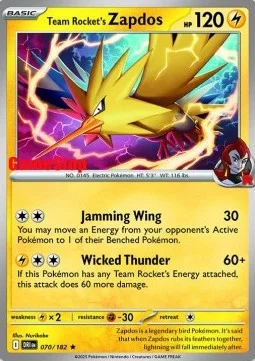 Carte Électhor de la Team Rocket