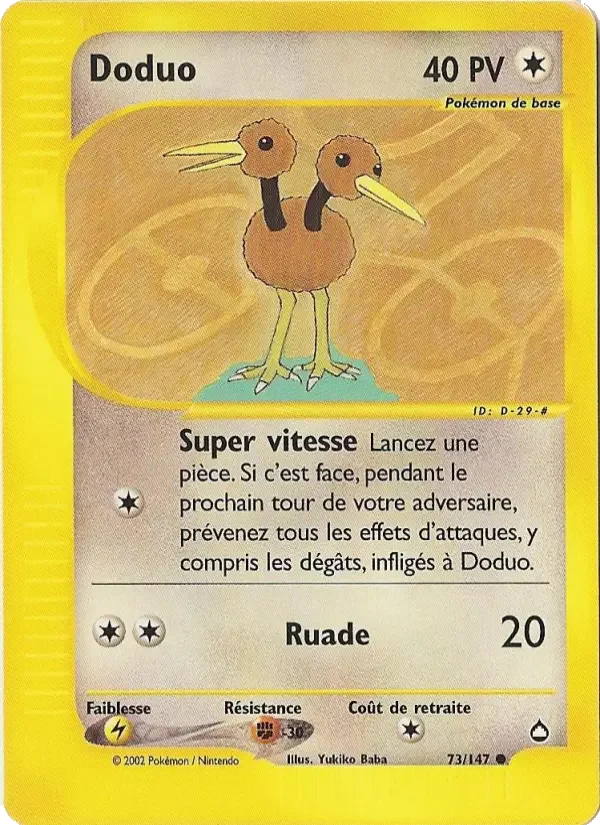 Carte Pokémon Doduo — Aquapolis