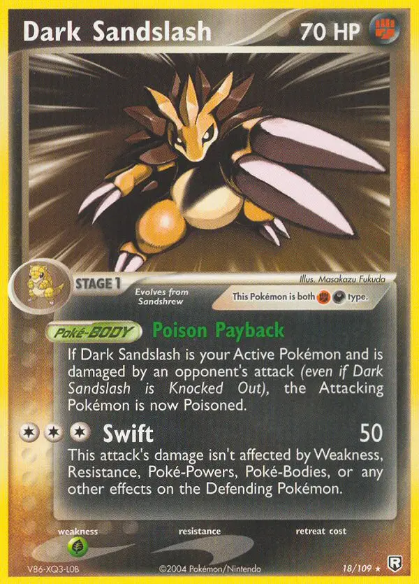 Carte Pokémon Dark Sablaireau — EX Team Rocket Returns